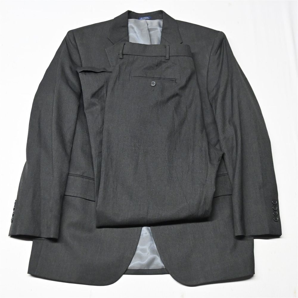 Saddlebred 42r 36x30 Charcoal Gray Career Office Mens Sports Jacket Pants Suit